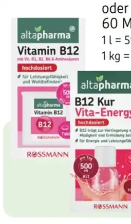 Rossmann Altapharma B12 Kur Vita-Energy hochdosiert Angebot