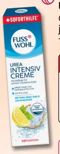 Rossmann Fusswohl Urea Intensivcreme Angebot