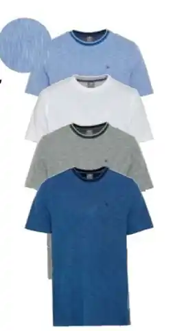 Galeria GLOBE TROTTER Herren-Shirt, Rundhals, 1/2-Arm, Melange Angebot