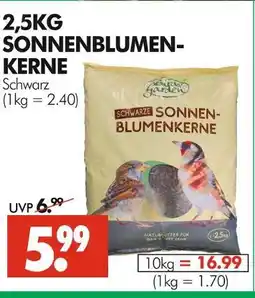 Wreesmann Schwarze sonnenblumenkerne 2,5kg Angebot