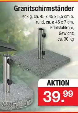 Zimmermann Granitschirmständer Angebot