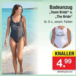Zimmermann Badeanzug „team bride“ o. „the bride“ Angebot