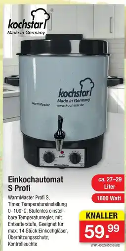 Zimmermann Kochstar einkochautomat s profi Angebot