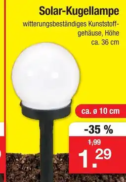 Zimmermann Solar-kugellampe Angebot