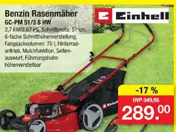 Zimmermann Einhell benzin rasenmäher gc-pm 51/3 s hw Angebot