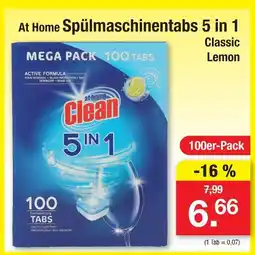 Zimmermann At home spülmaschinentabs 5 in 1 Angebot