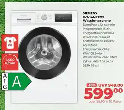 Hirsch und Ille Siemens wm14n2ex9 waschmaschine Angebot