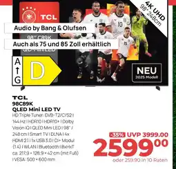 Hirsch und Ille Tcl 98c89k qled mini led tv Angebot