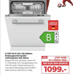 Hirsch und Ille Miele g 7197 scvi xxl 125 edition einbaugeschirrspüler vollintegriert xxl 60cm Angebot