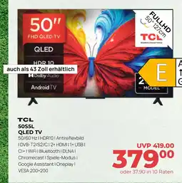 Hirsch und Ille Tcl 50s5l qled tv Angebot
