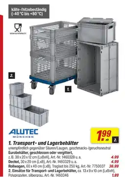 toom Baumarkt Alutec münchen transport- und lagerbehälter eurobehälter geschlossen oder vergittert Angebot