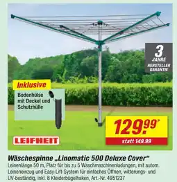 toom Baumarkt Leifheit wäschespinne linomatic 500 deluxe cover Angebot