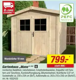 toom Baumarkt Gartenhaus mano Angebot