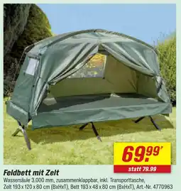 toom Baumarkt Feldbett mit zelt Angebot