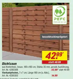 toom Baumarkt Dichtzaun Angebot