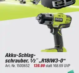 toom Baumarkt Ryobi akku-schlagschrauber 1/2 r18iw3-0 Angebot