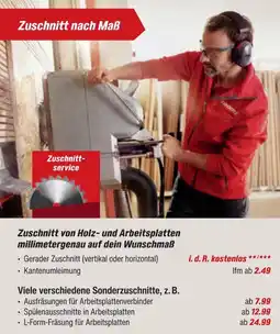 toom Baumarkt Gerader zuschnitt (vertikal oder horizontal) Angebot