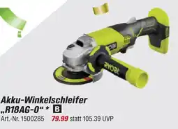 toom Baumarkt Ryobi akku-winkelschleifer r18ag-0 Angebot