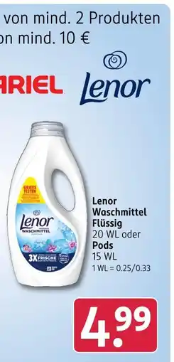 Rossmann Lenor waschmittel flüssig Angebot