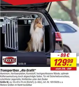 toom Baumarkt Trixie transportbox alu grafit Angebot