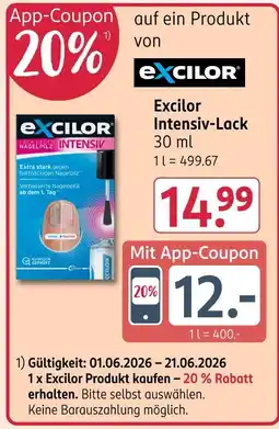 Rossmann Excilor intensiv-lack Angebot