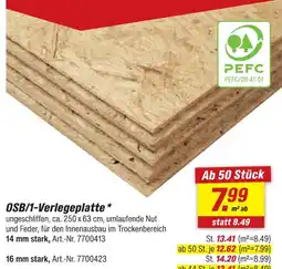 toom Baumarkt Osb/1-verlegeplatte Angebot
