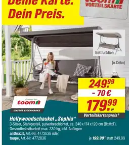 toom Baumarkt Toom hollywoodschaukel sophia anthrazit Angebot