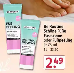 Rossmann Be routine schöne füße fusscreme Angebot