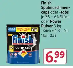 Rossmann Finish spülmaschinen-caps oder -tabs Angebot