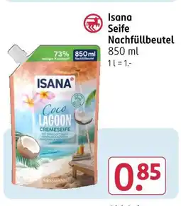 Rossmann Isana seife nachfüllbeutel Angebot