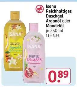Rossmann Isana reichhaltiges duschgel arganöl oder mandelöl Angebot