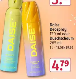 Rossmann Daise deospray oder duschschaum Angebot