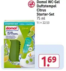 Rossmann Domol wc-gel duftstempel citrus starter-set Angebot