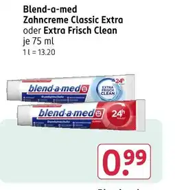 Rossmann Blend-a-med zahncreme classic extra oder extra frisch clean Angebot