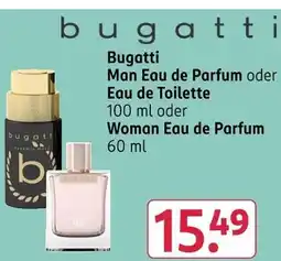 Rossmann Bugatti man eau de parfum oder eau de toilette oder woman eau de parfum Angebot