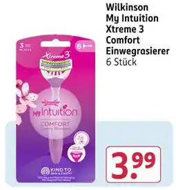 Rossmann Wilkinson my intuition xtreme 3 comfort einwegrasierer Angebot