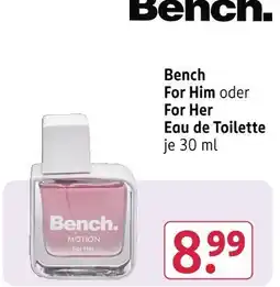 Rossmann Bench for him eau de toilette Angebot