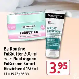 Rossmann Be routine fußbutter Angebot