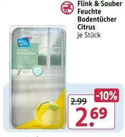 Rossmann Flink & sauber feuchte bodentücher citrus Angebot