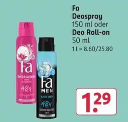 Rossmann Fa deospray Angebot
