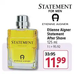 Rossmann Etienne aigner statement after shave Angebot