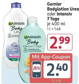 Rossmann Garnier bodylotion urea oder intensiv 7 tage Angebot