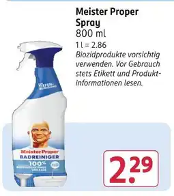 Rossmann Meister proper spray Angebot
