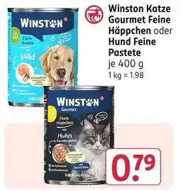 Rossmann Winston gourmet feine häppchen oder hund feine pastete Angebot