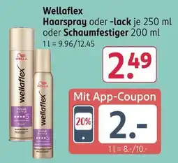 Rossmann Wellaflex haarspray oder -lack oder schaumfestiger Angebot