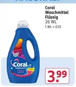 Rossmann Coral waschmittel flüssig Angebot