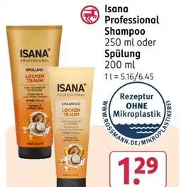 Rossmann Isana professional shampoo oder spülung Angebot