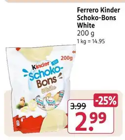 Rossmann Ferrero kinder schoko-bons white Angebot