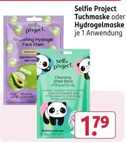 Rossmann Selfie project tuchmaske oder hydrogelmaske Angebot