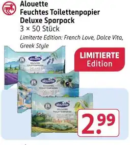Rossmann Alouette feuchtes toilettenpapier deluxe sparpack Angebot
